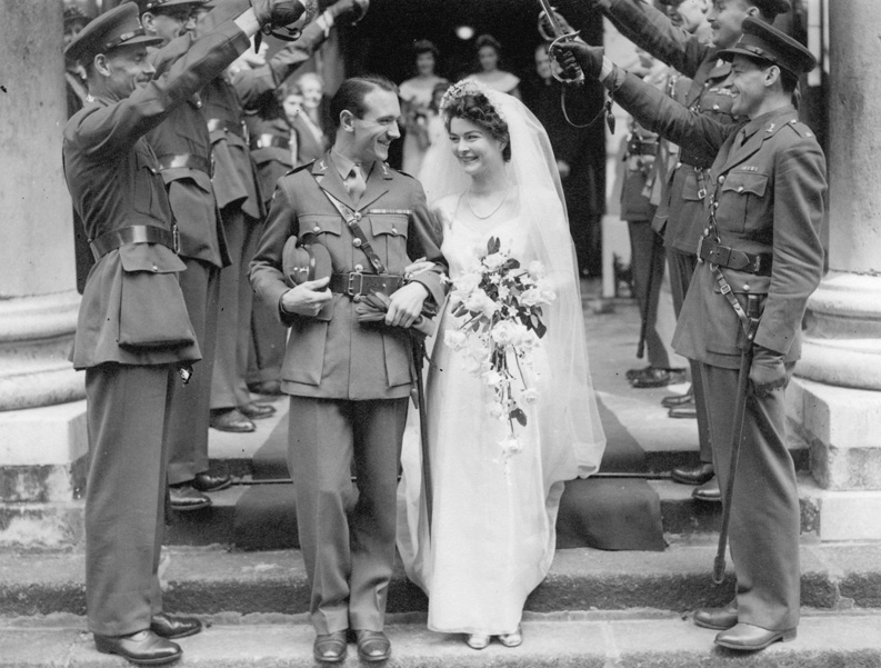 David and Sheelah Horsfield leaving the church after their wedding